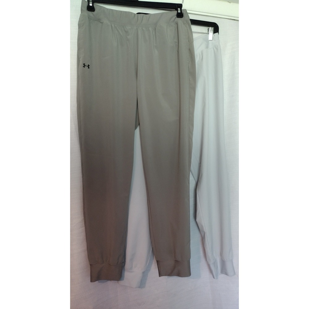 Set of 2 Under Armour Women Rival Woven High-Rise Pants Gray Performance Pants